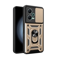 Capa Xiaomi Poco X5 - Protetor de Câmera e Suporte Dourado