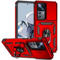 Capa Xiaomi 12T - TPU com Protetor de Câmera Vermelho
