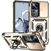 Capa Xiaomi 12T PRO - Protetor de Câmera e Suporte Dourado