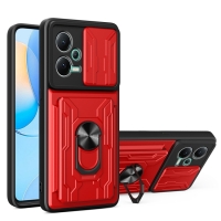 Capa Redmi Note 12 5G - Protetor de Câmera e Suporte Vermelho