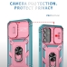 Capa Galaxy A54 - Protetor de Câmera e Suporte Rosa-Verde