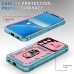 Capa Galaxy A54 - Protetor de Câmera e Suporte Rosa-Verde