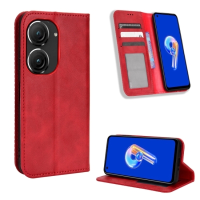 Capa Zenfone 10 - Flip Carteira Vermelho