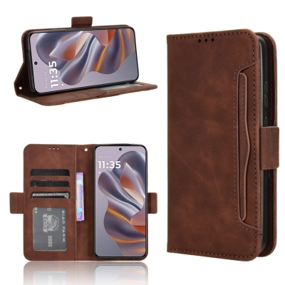 Capa Motorola Edge 50 NEO - Flip Skin Feel Marrom