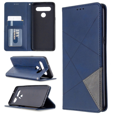 Capa de Celular LG K61 Flip Couro Azul