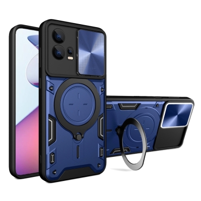 Capa Motorola Edge 30 Fusion - Pretetor de Câmera e Suporte Azul