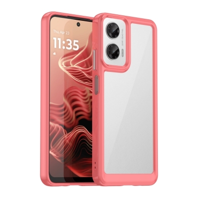 Capa Moto G35 - TPU e Acrílico Vermelho