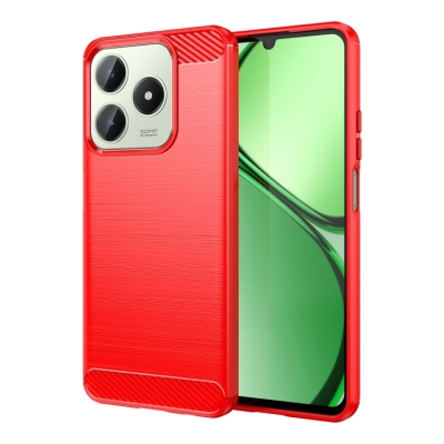 Capinha Realme C61 - TPU Escovado Vermelho