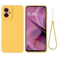 Capinha Moto G55 - Silicone Amarelo