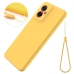 Capinha Moto G55 - Silicone Amarelo