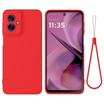 Capinha Moto G55 - Silicone Vermelho