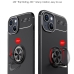 Capa iPhone 15 - TPU com Anel de Suporte Vermelho