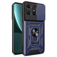 Capa Motorola Edge 50 PRO - Protetor de Câmera e Suporte Azul