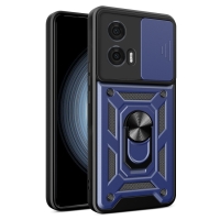 Capinha Motorola Edge 50 Fusion - Protetor de Câmera e Suporte Azul