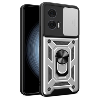 Capinha Motorola Edge 50 Fusion - Protetor de Câmera e Suporte Prata