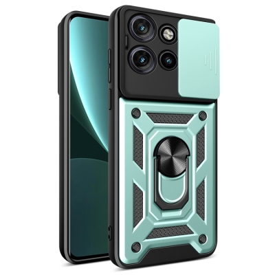 Capa Motorola Edge 50 NEO - Protetor de Câmera e Suporte Verde