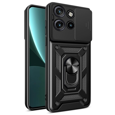 Capa Motorola Edge 50 NEO - Protetor de Câmera e Suporte Preto