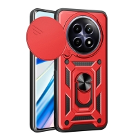 Capa Realme 12 5G - Protetor de Câmera e Suporte Vermelho
