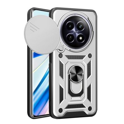 Capa Realme 12 5G - Protetor de Câmera e Suporte Prata