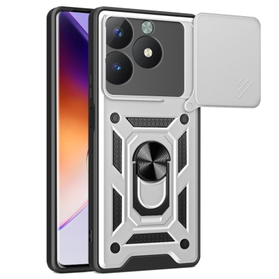 Capa Realme C61 - Protetor de Câmera e Suporte Prata