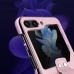 Capa Galaxy Z Flip5 - Flip Couro e Anel Rosa
