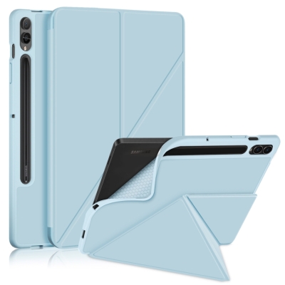 Capa Galaxy Tab S9+ Plus - Flip TPU e Microfibra Azul Claro