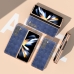 Capa Galaxy Z Fold5 - Xadrez Azul