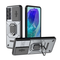 Capa Samsung M55 - Protetor de Câmera e Suporte Cinza