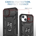 Capa iPhone 15 - Protetor de Câmera e Suporte Preto