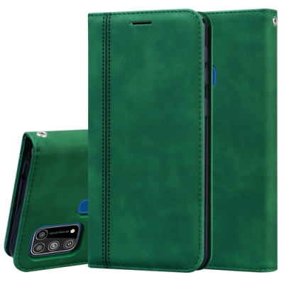 Capinha Celular Samsung M21s Flip Couro Verde