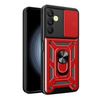 Capa Galaxy A25 - Protetor de Câmera e Suporte Vermelho