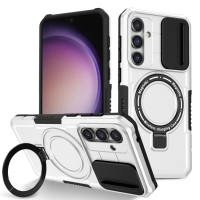 Capa Galaxy S23 FE - MagSafe e Protetor de Câmera Branco-Preto