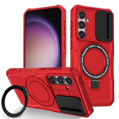 Capa Galaxy S23 FE - MagSafe e Protetor de Câmera Vermelho