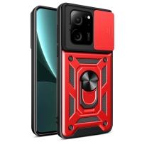 Capa Xiaomi 13T/13T PRO - Protetor de Câmera e Suporte Vermelho