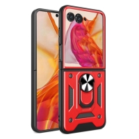 Capinha Motorola Razr 50 - Anel de Suporte Vermelho