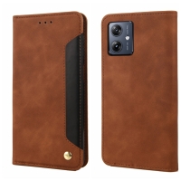 Capa Moto G35 - Flip Skin Feel Marrom