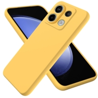 Capa Xiaomi Poco X6 5G - Silicone Aveludado Amarelo