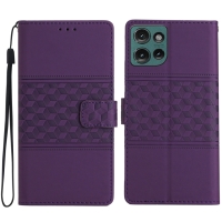 Capinha Motorola Edge 50 - Flip Skin Feel Roxo