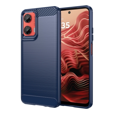 Capa Moto G35 - TPU Escovado Azul