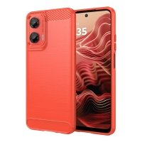 Capa Moto G35 - TPU Escovado Vermelho