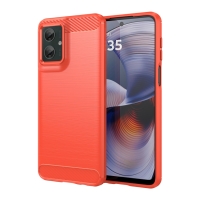 Capinha Moto G55 - TPU Escovado Vermelho