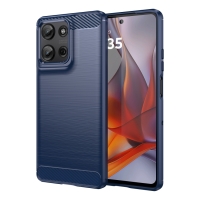 Capa Motorola Moto G75 - TPU Escovado Azul