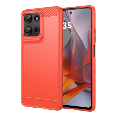 Capa Motorola Moto G75 - TPU Escovado Vermelho