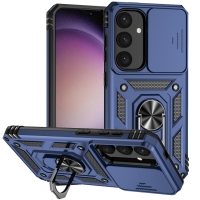 Capa Galaxy S24 - Protetor de Câmera e Suporte Azul