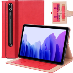 Capa Samsung Tab S7 T875 com Porta Cartões Vermelho