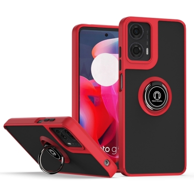 Capa Motorola Moto G04 - Anel de Suporte Vermelho