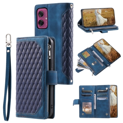 Capa Motorola Moto G55 - Flip Carteira Azul