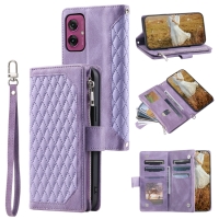 Capa Motorola Moto G55 - Flip Carteira Roxo