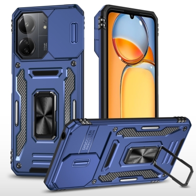 Capa com Protetor de Câmera para Xiaomi Poco X6 PRO - Azul