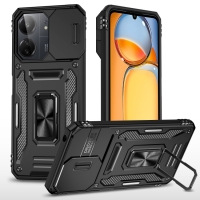 Capa com Protetor de Câmera para Xiaomi Poco X6 PRO - Preto